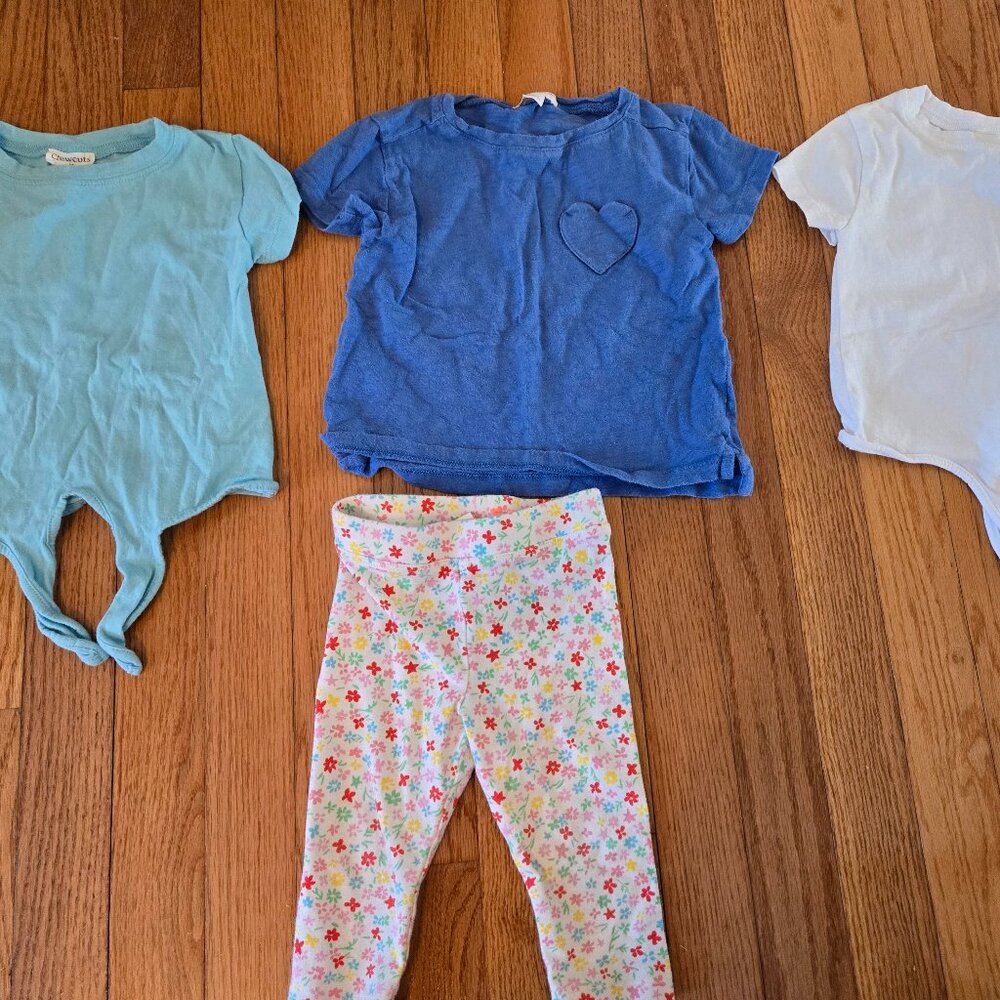 Girls size 2T Crewcuts bundle of three tops and pants